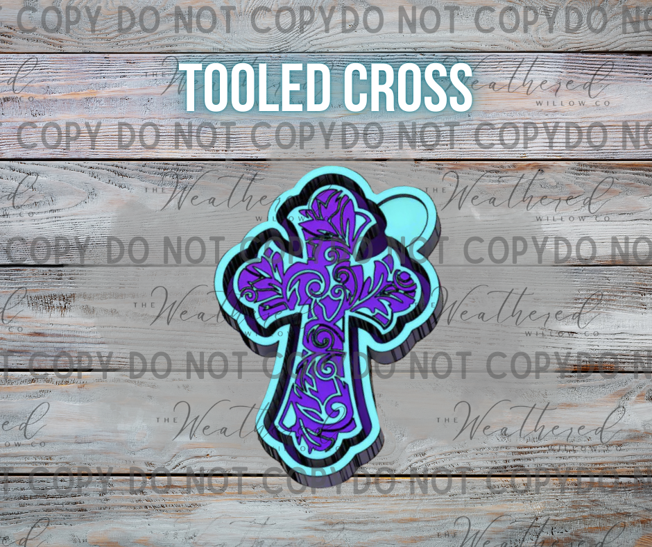 Tooled Cross - Silicone Freshie Mold