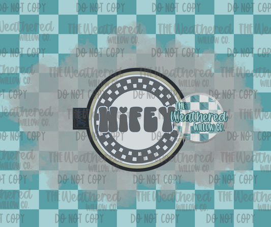 Wifey checkered round - Silicone Freshie Mold