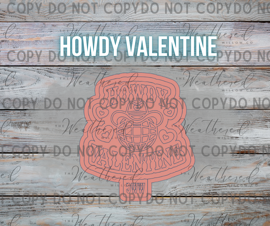 Howdy Valentine - Silicone Freshie Mold