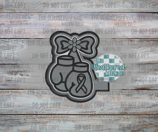 Awareness ribbon glove cherries - Silicone Freshie Mold