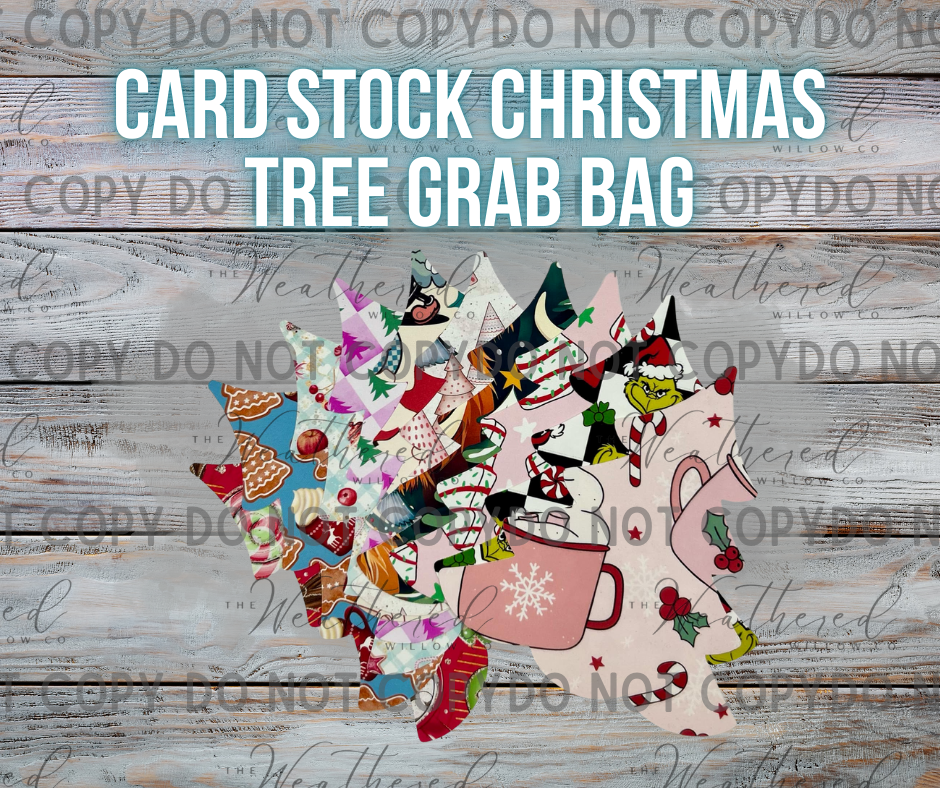 Card Stock Christas Tree - Premium Cardstock Grab Bag