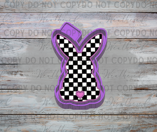 Checkered Bunny - Silicone Freshie Mold