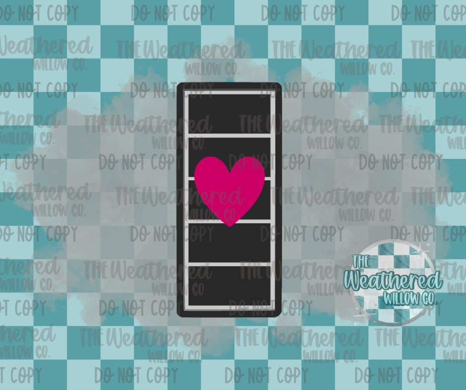 Heart Wax 5 Snap Bar Silicone Mold