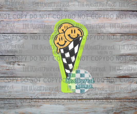 Smiley Ice Cream  - Silicone Freshie