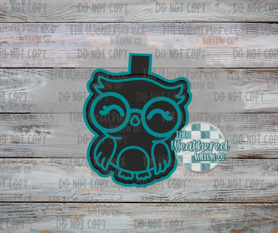 Owl with glasses - Silicone Freshie Mold