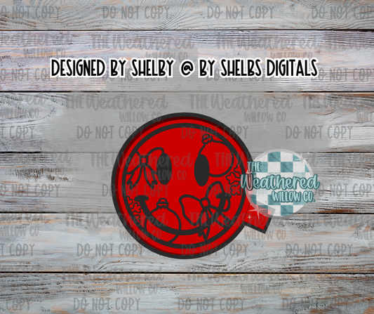 Ornament & Bow Smilely - Silicone Freshie Mold