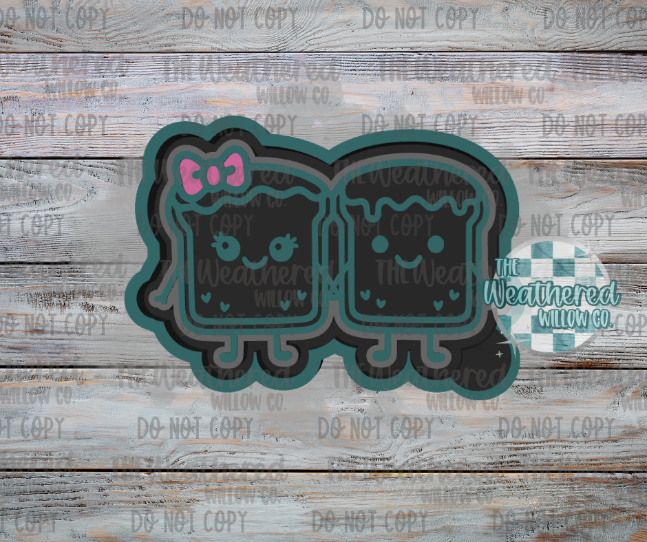 Toast Couple - Silicone Freshie Mold