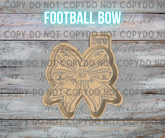 Football bow - Silicone Freshie Mold