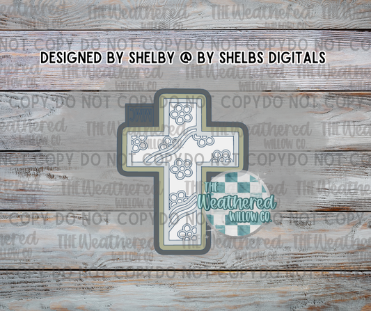 Groovy Cross - Silicone Freshie Mold