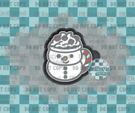 Snowman mug - Silicone Freshie Mold