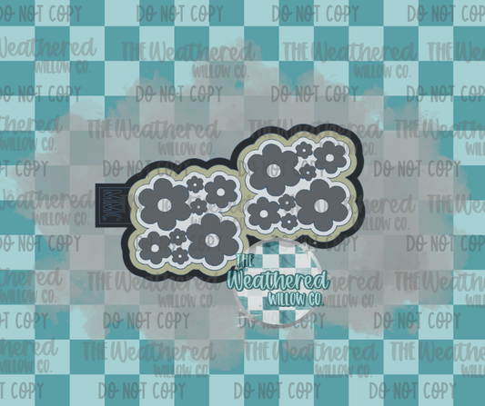 VENT SET; Retro flower bunch - Silicone Freshie Mold