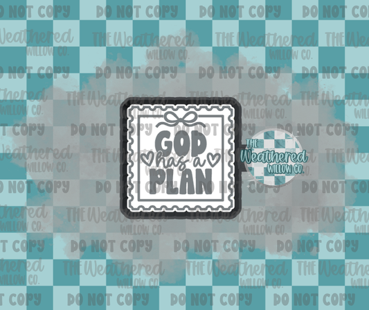 God has a plan stamp - Silicone Freshie Mold