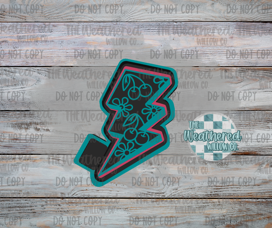 Cherry lightning bolt - Silicone Freshie Mold