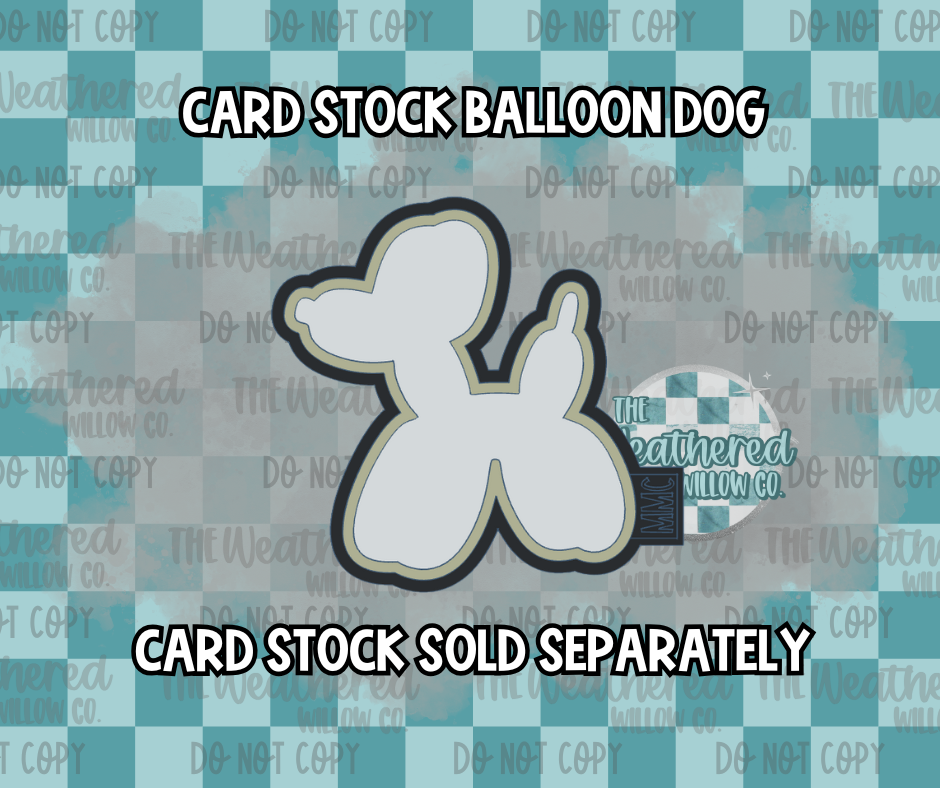 Card stock Balloon Dog - Silicone Freshie Mold