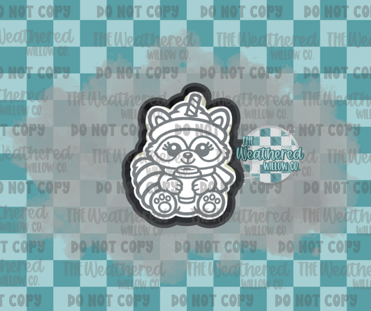 Christmas Raccoon - Silicone Freshie Mold