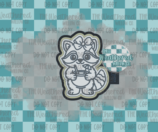 Summer drink raccoon  - Silicone Freshie Mold