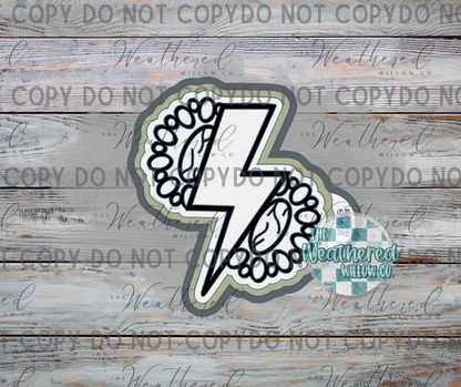 Lightning Bolt with Conchos - Silicone Freshie Mold