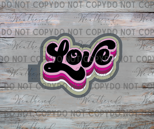 Retro Love - Silicone Freshie Mold