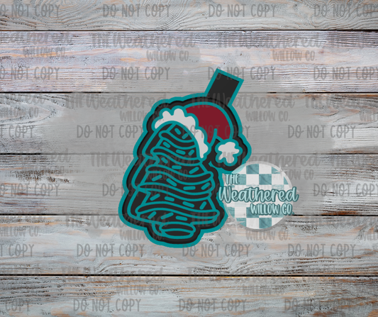 Tree Snack Cake with Santa Hat - Silicone Freshie Mold