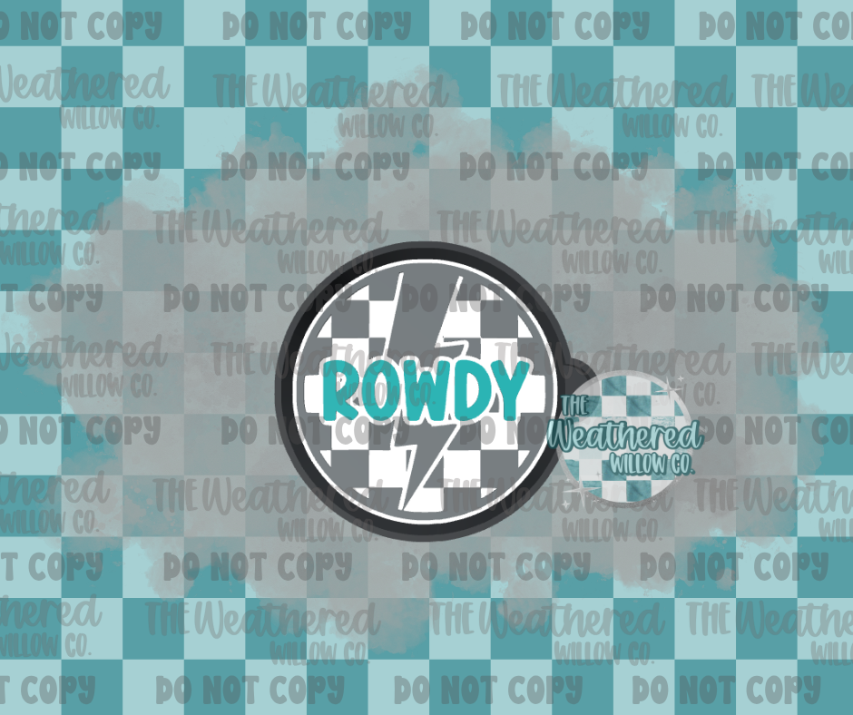 Rowdy Checkered Circle - Silicone Freshie Mold