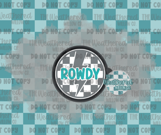 Rowdy Checkered Circle - Silicone Freshie Mold