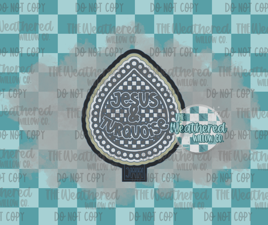 Jesus & Turquoise - Silicone Freshie Mold
