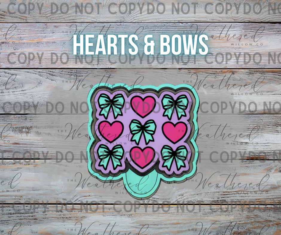 Hearts & bows - Silicone Freshie Mold