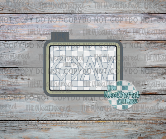 Checkered God is greater than the highs & lows - Silicone Freshie