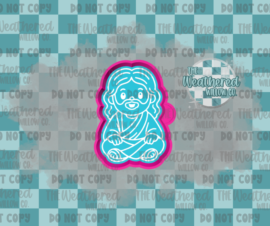 Sitting Jesus - Silicone Freshie Mold