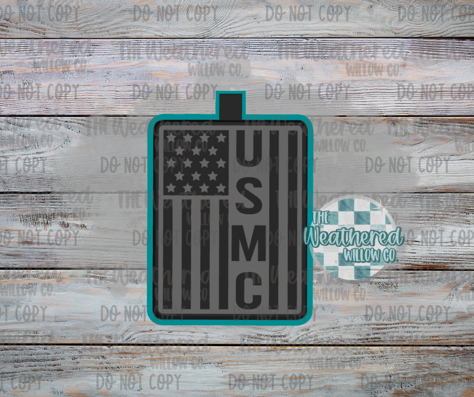 USMC Flag - Silicone Freshie Mold