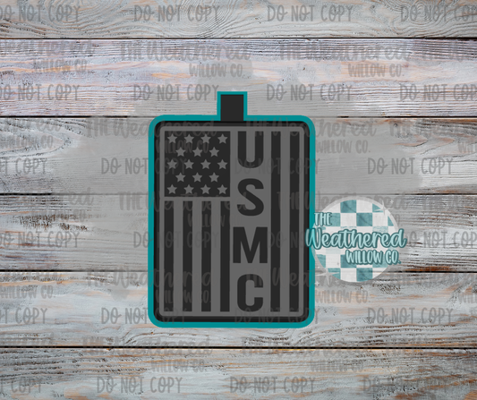 USMC Flag - Silicone Freshie Mold