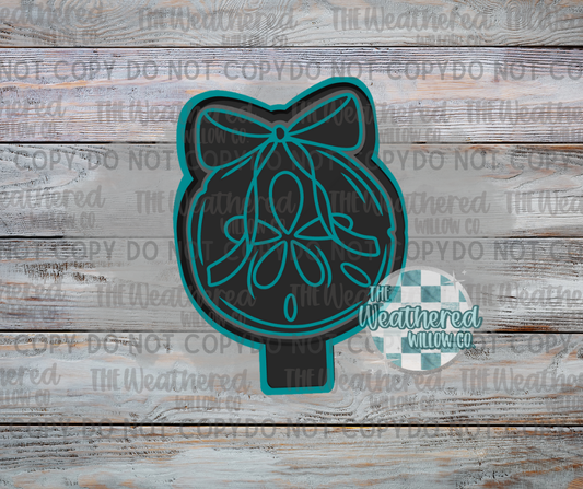Sand dollar with bow - Silicone Freshie Mold