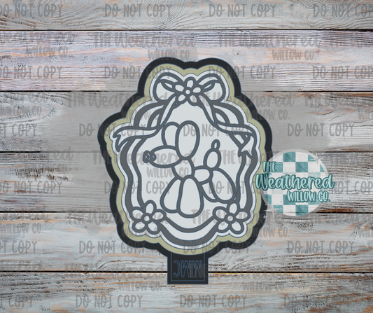 Framed Balloon dog - Silicone Freshie Mold