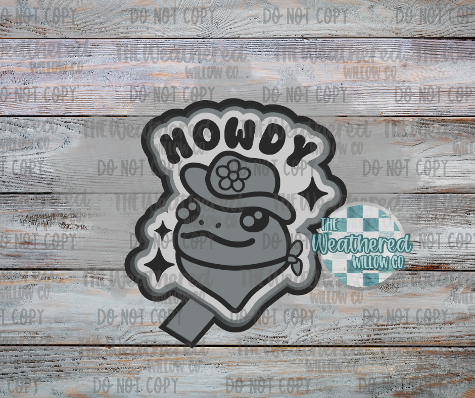 Howdy Frog - Silicone Freshie Mold