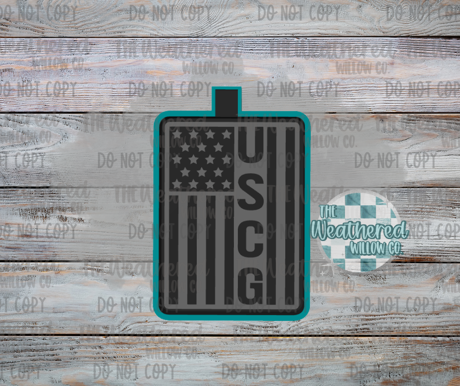 USCG Flag - Silicone Freshie Mold