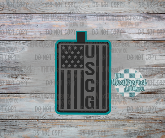 USCG Flag - Silicone Freshie Mold