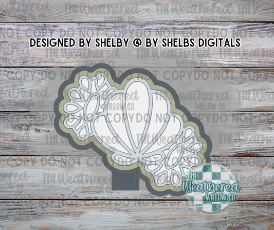 Seashell with conchos - Silicone Freshie Mold