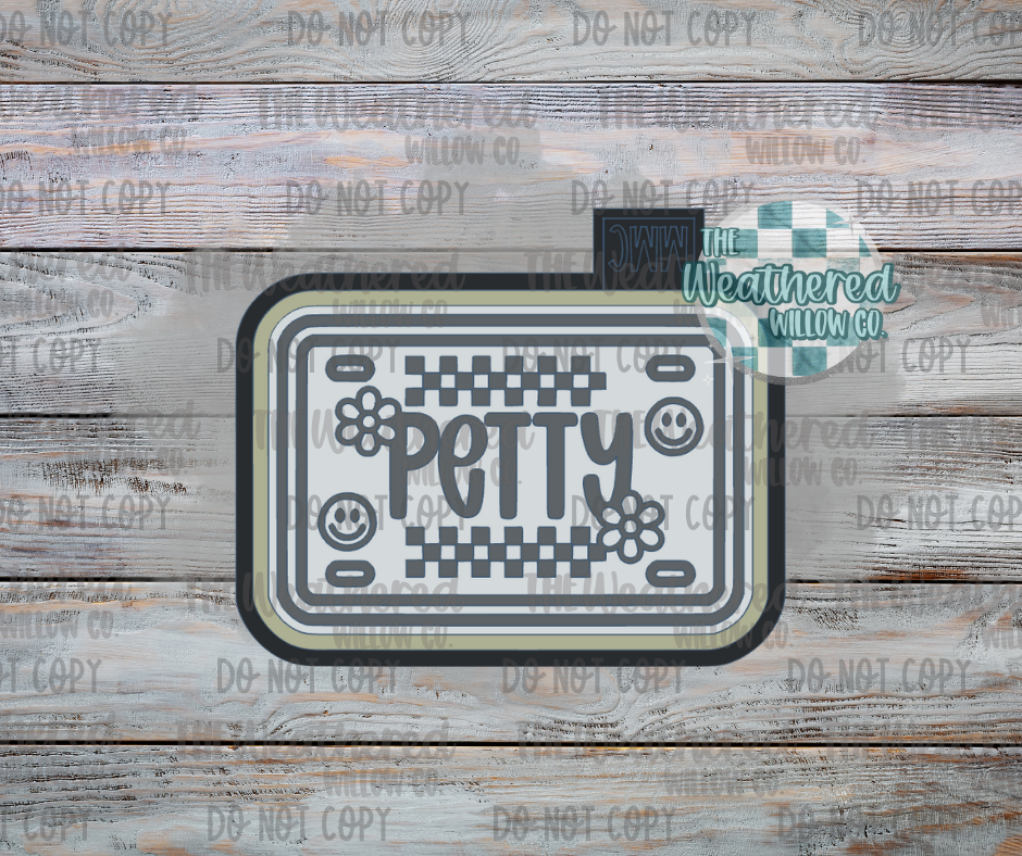 Petty license plate - Silicone Freshie Mold