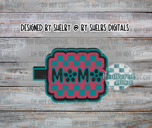 Floral Checkered Mama - Silicone Freshie Mold
