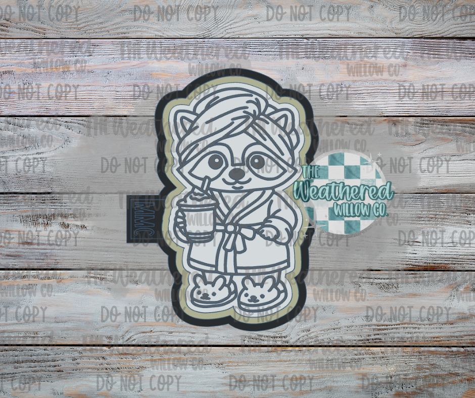 Spa Raccoon - Silicone Freshie Mold