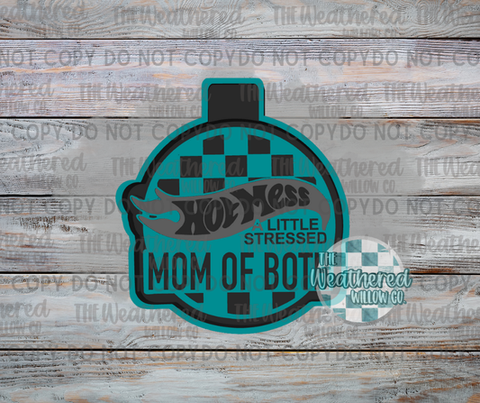 Hot mess a little stressed MOM OF BOTH - Silicone Freshie Mold