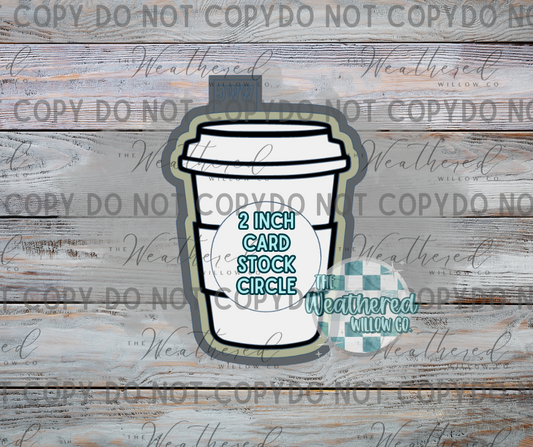 Hot Cup with 2" Card stock circle - Silicone Freshie Mold