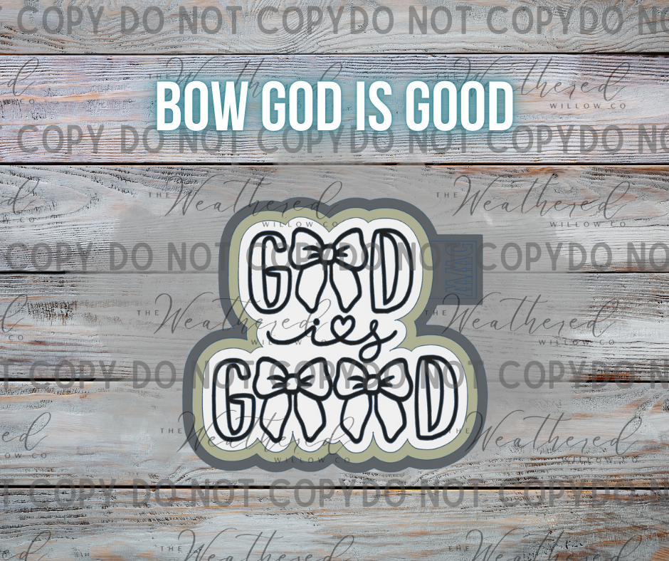 God is good (bows) - Silicone Freshie Mold