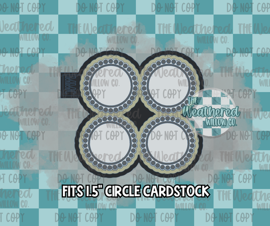 VENT SET; 4pc turquoise circle frame - Silicone Freshie Mold