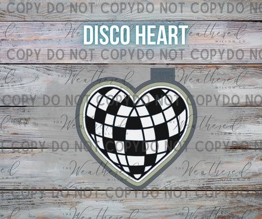Disco Heart - Silicone Freshie Mold