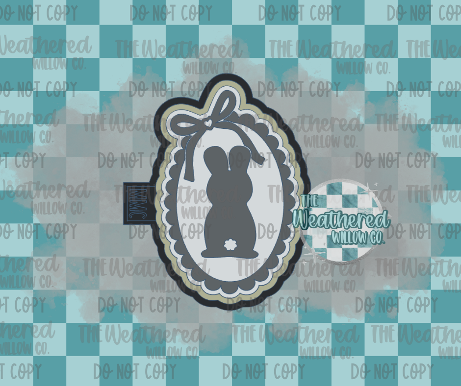 Bunny in frame - Silicone Freshie Mold
