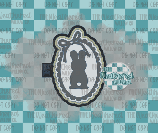 Bunny in frame - Silicone Freshie Mold