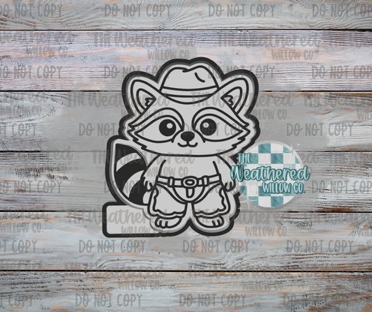 Cowboy Raccoon - Silicone Freshie Mold