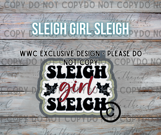 Sleigh Girl Sleigh; WWC EXCLUSIVE DESIGN - Silicone Freshie Mold