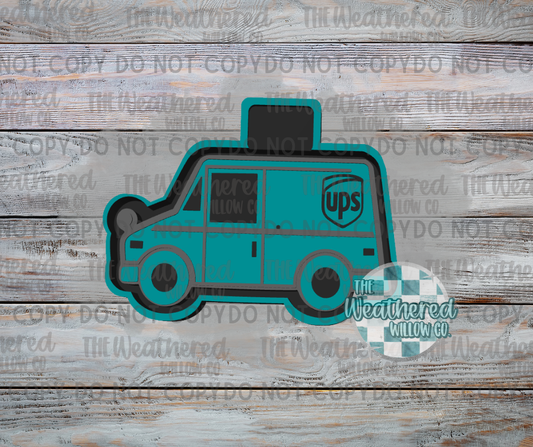 UPS Delivery Truck - Silicone Freshie Mold